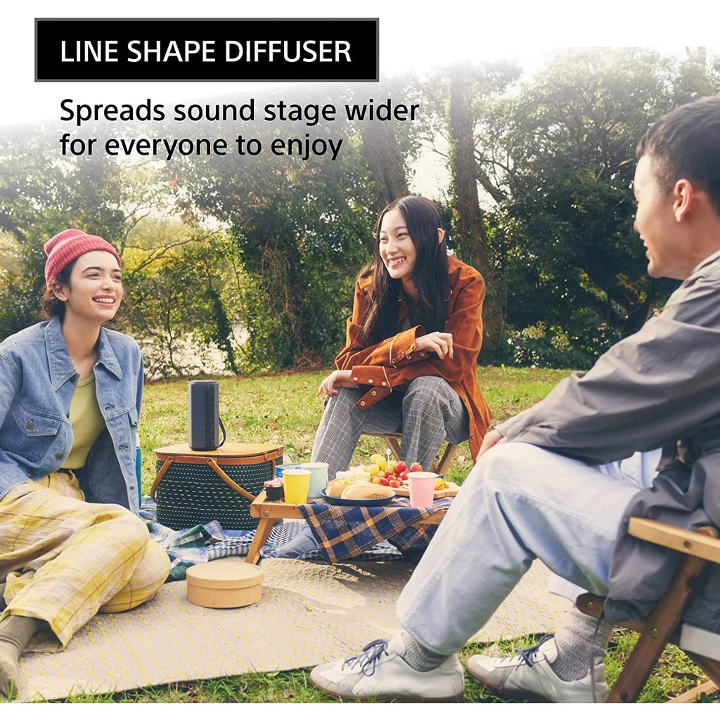 XE200 X-Series Portable Wireless Speaker - dark Bundle with Deco Essential Sling Backpack, Anti-Theft Combo Zipper Lock, External USB Charging, Waterproof