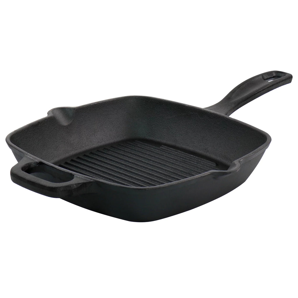 Oster Castaway 10 25mm Square Cast Iron Grill Pan with Pouring Spouts