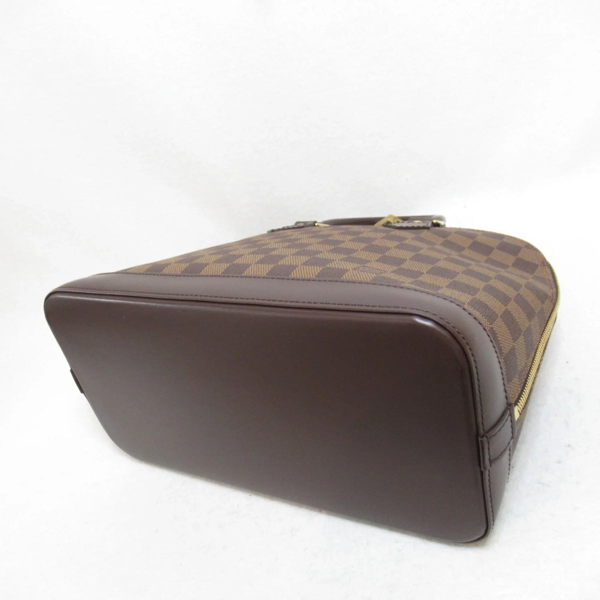 Pre-Owned LOUIS VUITTON Alma handbag Brown Ebene Damier plastic coated canvas N51131 (Good)