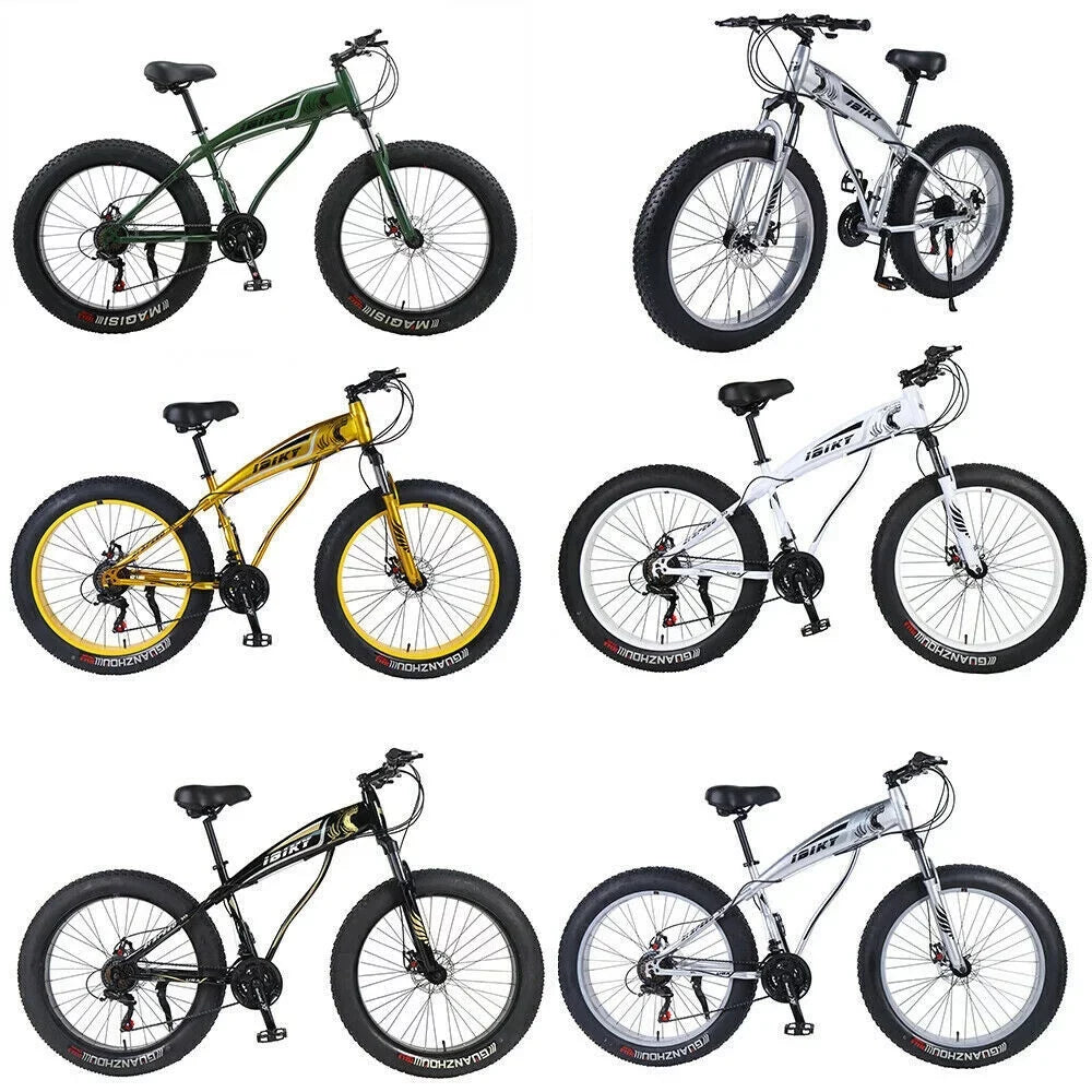 26 25mm 21 Speed 4.0 Fat Tire Bike Snow and Grass Sand Bike MTB Shark