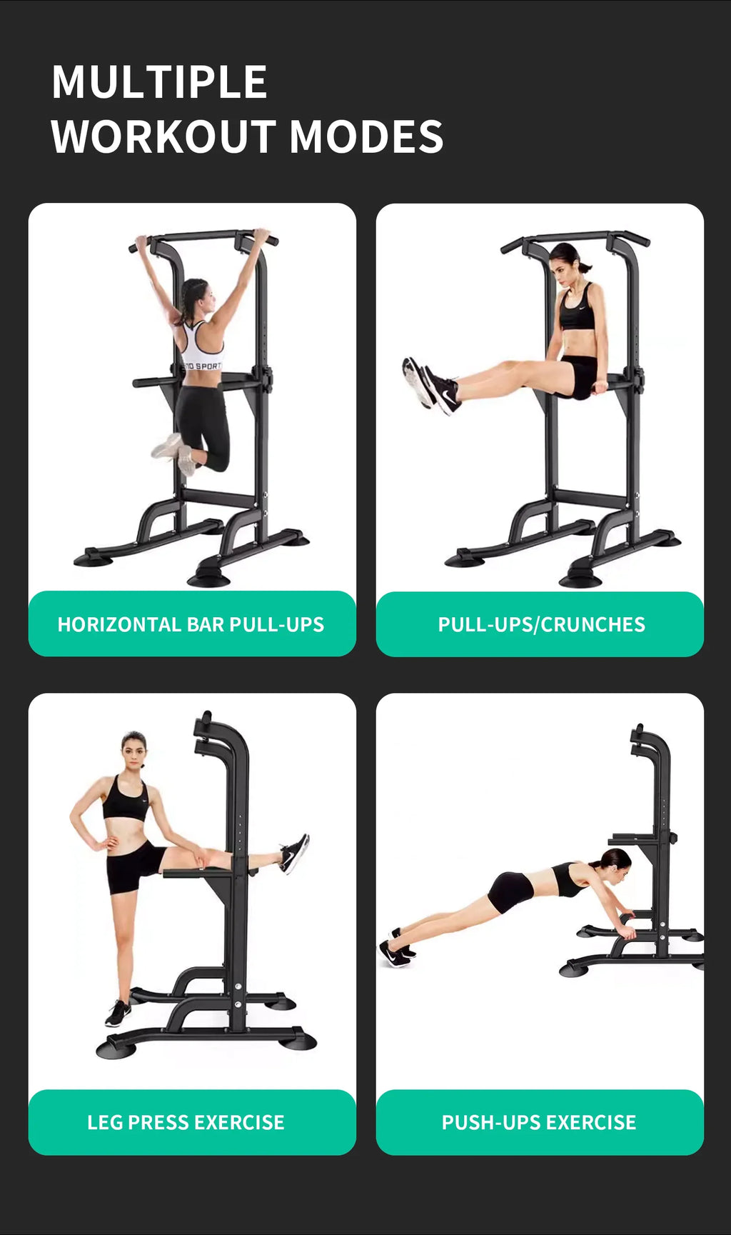Rebuild Your Life Power Tower Pull Up Bar Station Workout Dip Station for Home Gym Strength Training Fitness Equipment Newer Version,400LBS