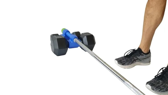 DUALBELL Superset Dumbbell to Barbell Adapters- Converts dumbbells for use on 1" width bar (up to 100 lb dumbbell, 2 Pair, 2 Spacers)