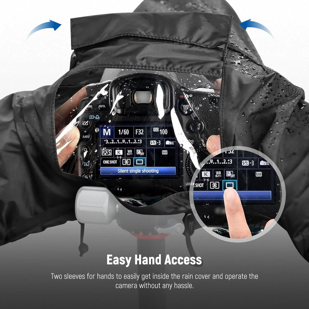 NEEWER Camera Rain Cover, Mini Size Durable Nylon Raincoat Compatible with    DSLR Mirrorless Vlog Camera