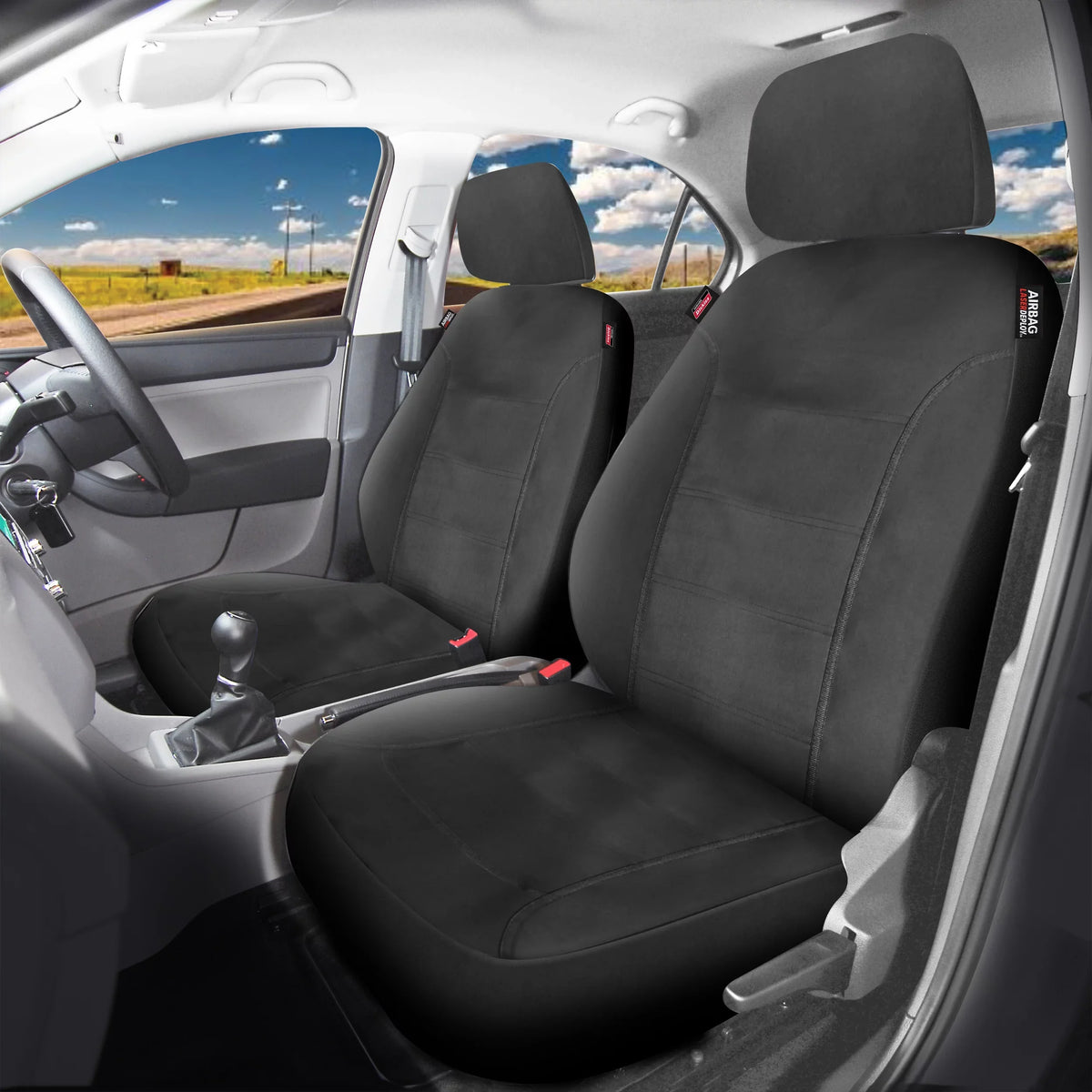 Genuine Dickies 2 Piece Durazone Car Seat Covers, dark