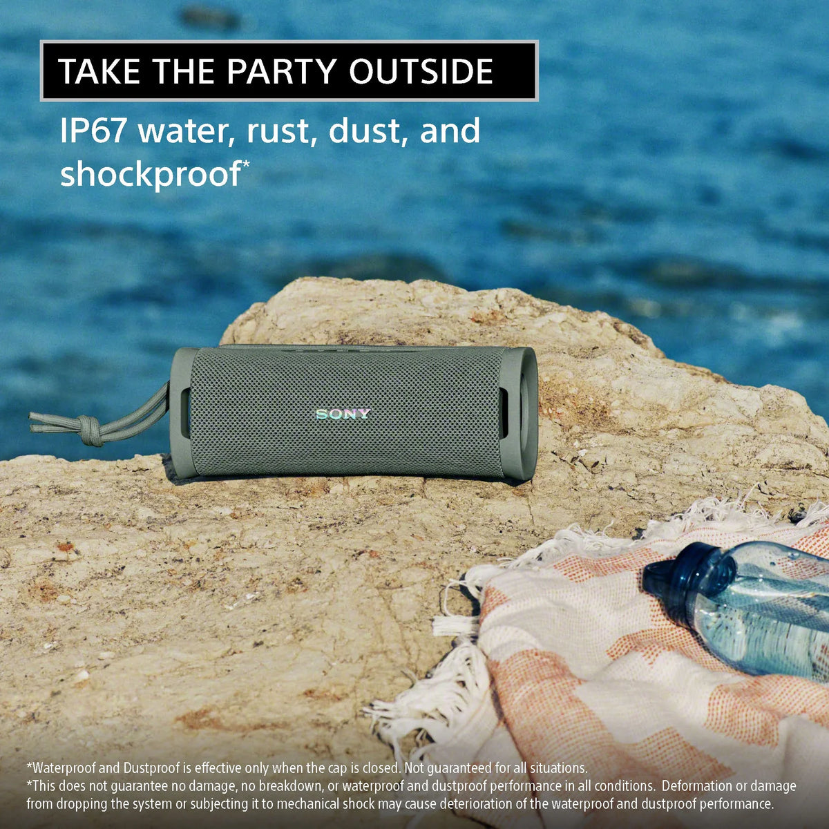 ULT FIELD 1 Wireless Ultra Portable Bluetooth Compact Speaker, IP67 Waterproof, Dustproof, Shockproof and Rustproof - ebony