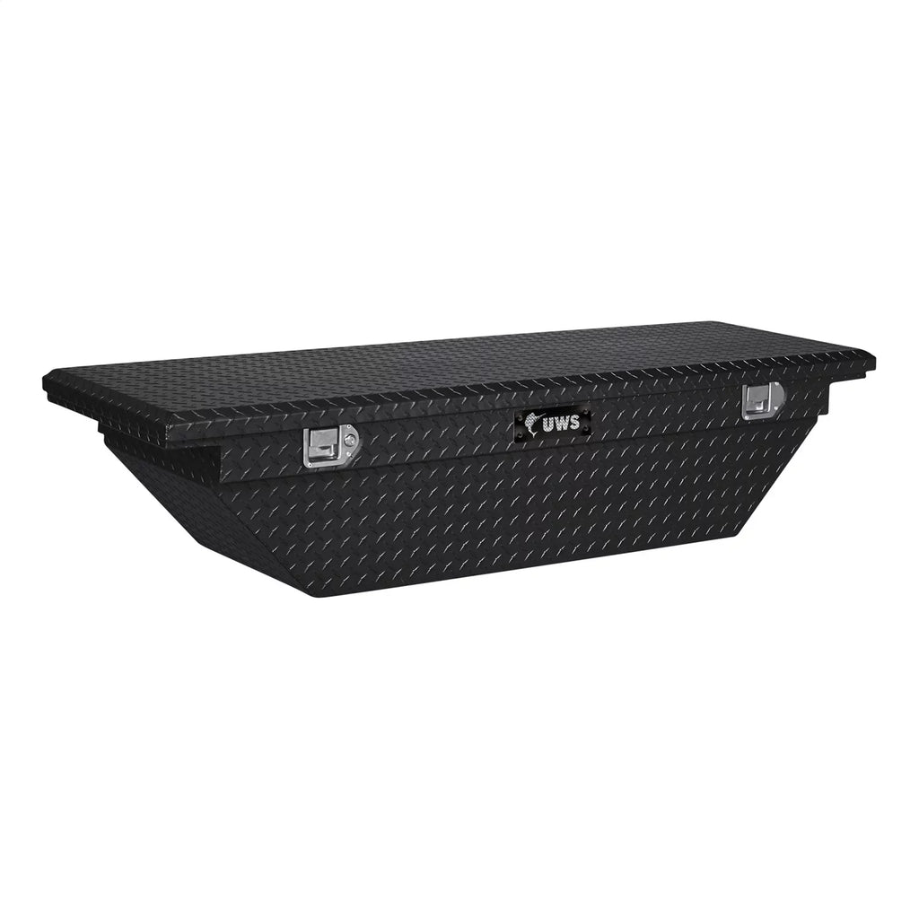 UWS/United Welding Services TBS-69-A-LP-BLK UWSTBS-69-A-LP-BLK 69IN ALUMINUM SINGLE LID CROSSOVER TOOLBOX LOW PROFILE ANGLED dark