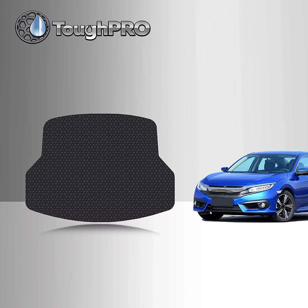 TOUGHPRO Cargo/Trunk Mat Accessories Compatible with Honda Civic SI - Sedan - All Weather - Heavy Duty - (Made in USA) - 2021