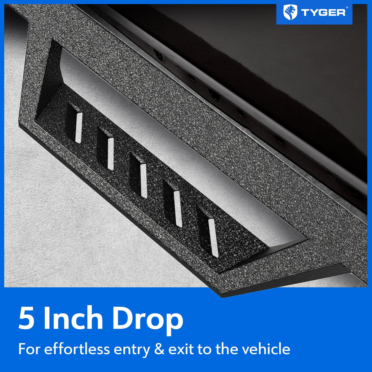 Tyger Auto LanderX Running Board Compatible with 2009-2018 Dodge Ram 1500; 2010-2024 2500 3500; 2019-2024 Classic | Crew Cab | TG-LX3D82348 | Drop Step Side Step Rail Nerf Bars