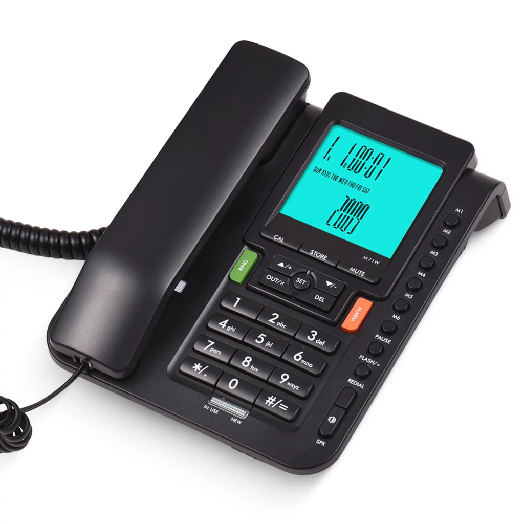 dark Bisofice Landline Phone with Hands Free, Redial, and Speed Dial for Business Hotel