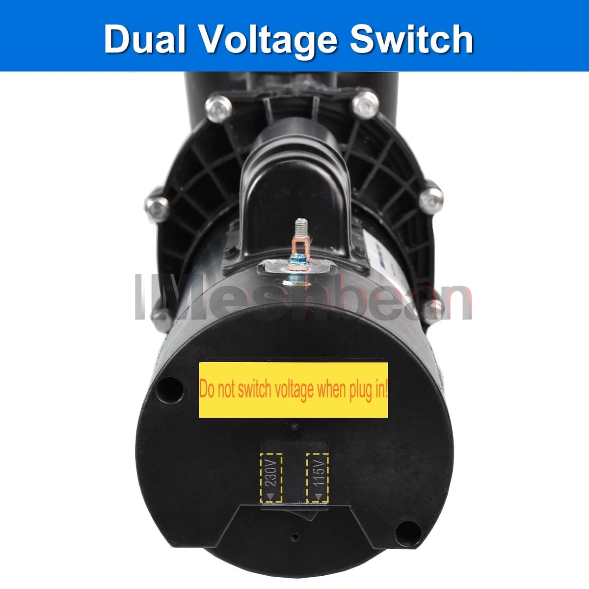 iMeshbean Swimming Pool Pump Above Ground, 2HP Motor, 110V-230V, Single Speed Pump For Above Ground Swimming Pool and Inground Pools, 6500GPH, Head Max 78FT, w/ Strainer Basket & NPT Connector