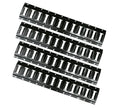 (4 Pack) 5 Ft Horizontal E Track Tie-Down Rail - Made in USA | dark Powder Coated, Bolt-On Tie Down Rail for Cargo on Pickups, Trucks, Trailers, Vans