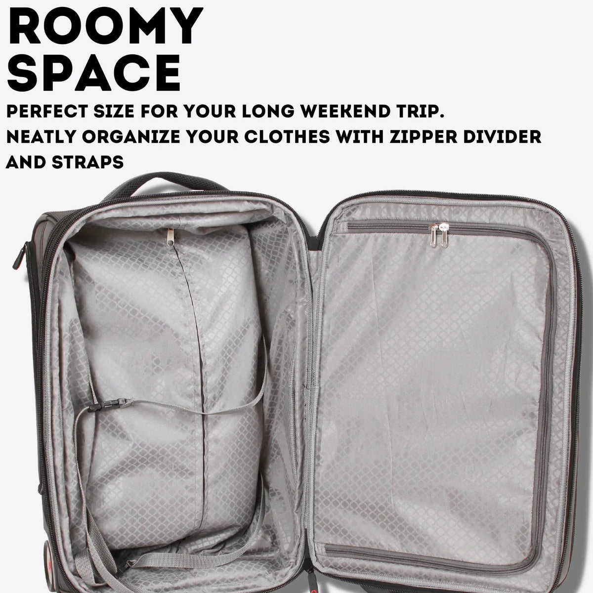 J World Bay Business Carry-on Rolling Backpack for Travel and Commute, ebony