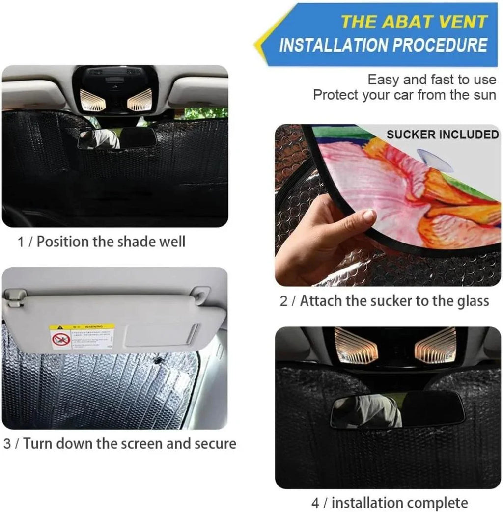 Bestwell Hummingbird Flower Front Windshield Sun Shade Folding Sun Shield Shade,Blocks UV Ray to Keep Your Vehicle Cool Sun Visor Protector for Fits Car SUV Truck,55 x 27.6 inch