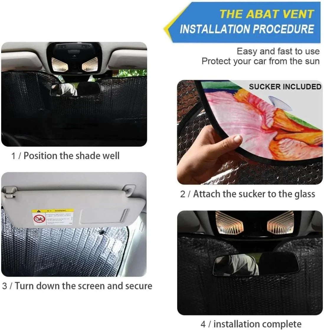 Bestwell Hummingbird Flower Front Windshield Sun Shade Folding Sun Shield Shade,Blocks UV Ray to Keep Your Vehicle Cool Sun Visor Protector for Fits Car SUV Truck,55 x 27.6 inch