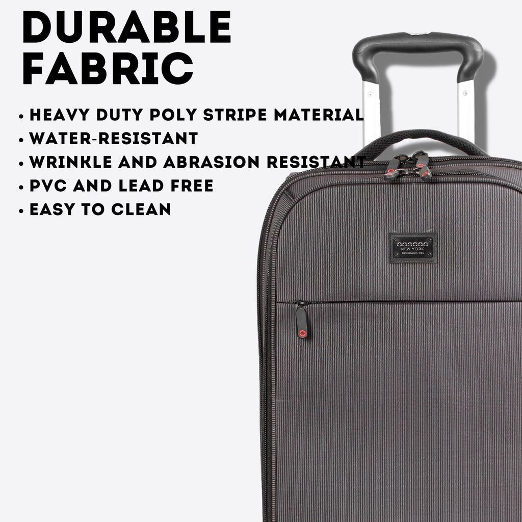 J World Bay Business Carry-on Rolling Backpack for Travel and Commute, ebony