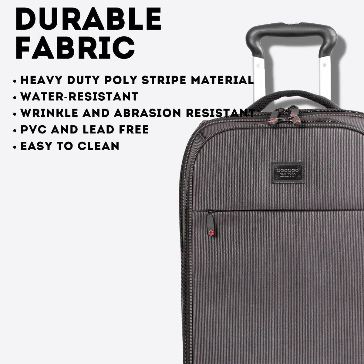 J World Bay Business Carry-on Rolling Backpack for Travel and Commute, ebony