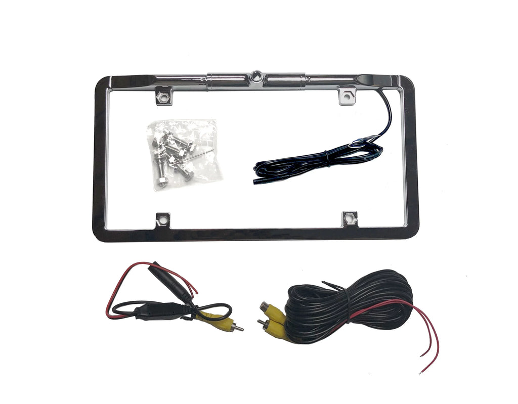 BOYO VTL275TJ - Ultra Slim Full-Frame License Plate Backup Camera with Active Parking Lines (Chrome)