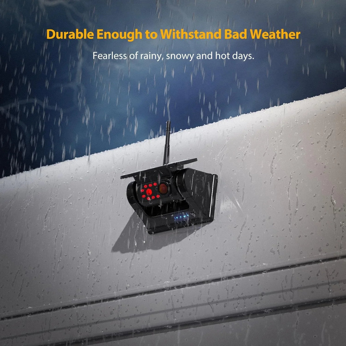 xRoose Magnetic Solar Wireless Backup Camera 5''HD 1080P Monitor No Drilling 2-Min Installation IR Night Vision Waterproof Rear View Camera CTYC5