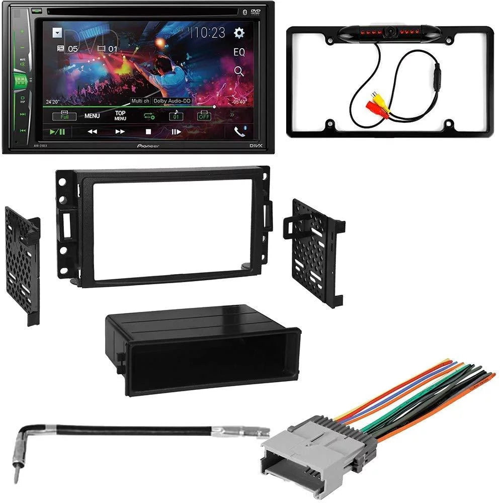 KIT4803 Bundle for 2005-2008 Chevy Uplander W/ Pioneer Double DIN Car Stereo with Bluetooth/Backup Camera/Installation Kit/in-Dash DVD/CD AM/FM 6.2" WVGA Touchscreen Digital Media Receiver