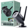 Merkury Smart 1080P Smart Outdoor Security Camera - Weatherproof, Night Vision, 2-Way Audio, dark, Wi-Fi