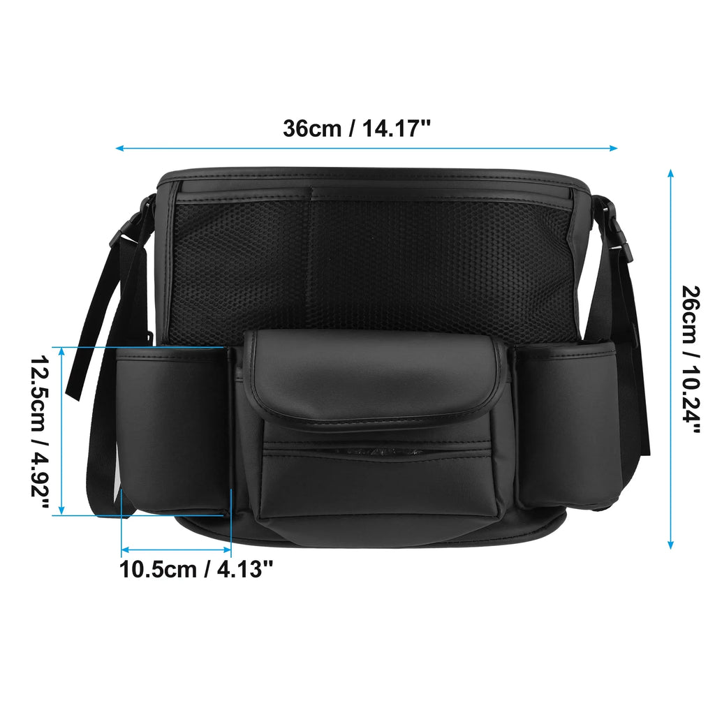 Car Large Capacity Seat Organizer Backseat Multi Pockets Purse Storage for Car 36x26c18cm charcoal