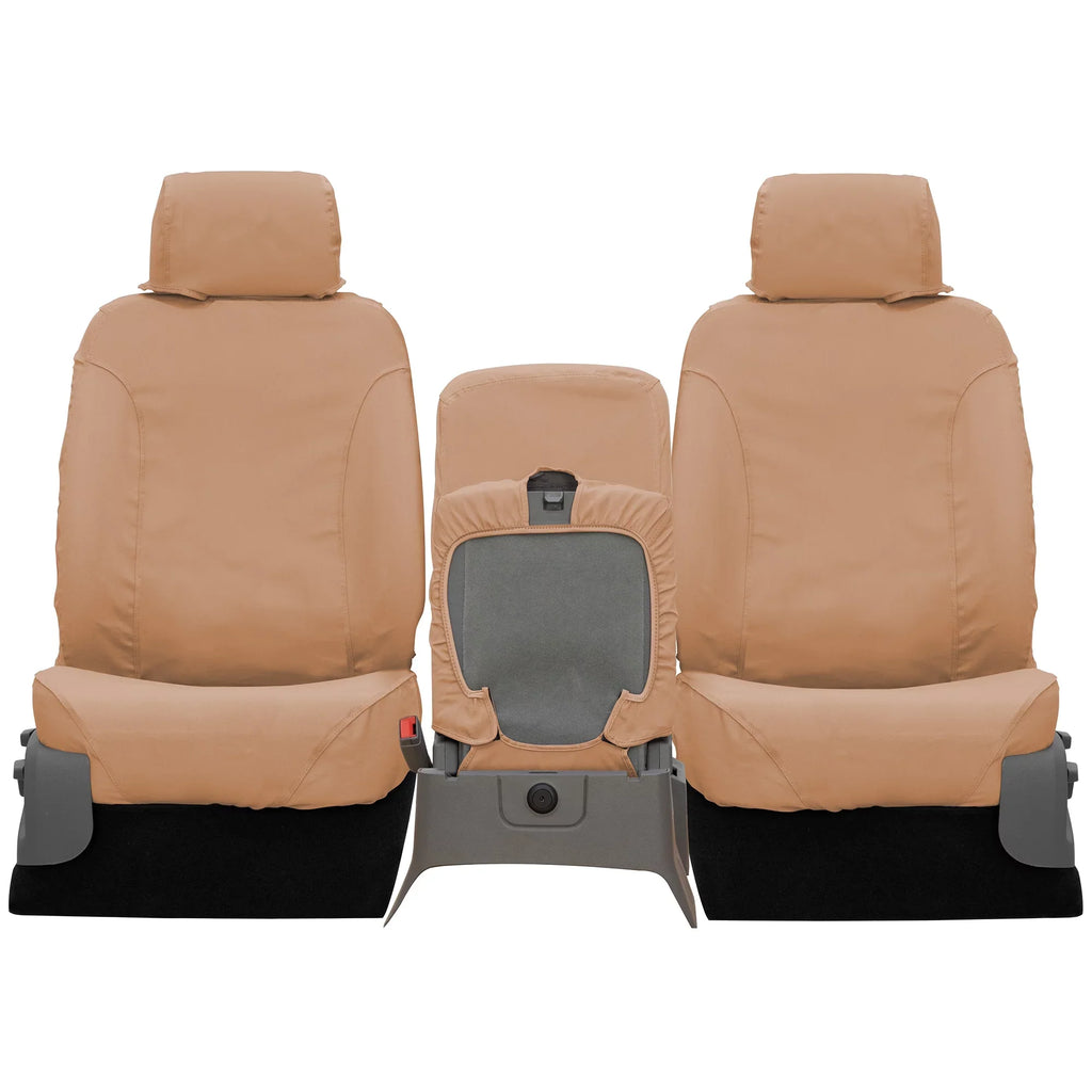 Covercraft SeatSaver Front Row Custom Fit Seat Cover for Select  F-150 Models - Polycotton (Tan) Fits select: 2013-2014  F150 SUPER CAB, 2011-2012  F150