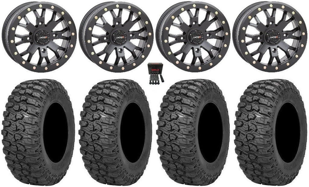 System 3 SB-4 ebony (6+1) 15" Wheels 32" Trail Saw 2.0 Tires Can-Am Commander Maverick Renegade Outlander Defender