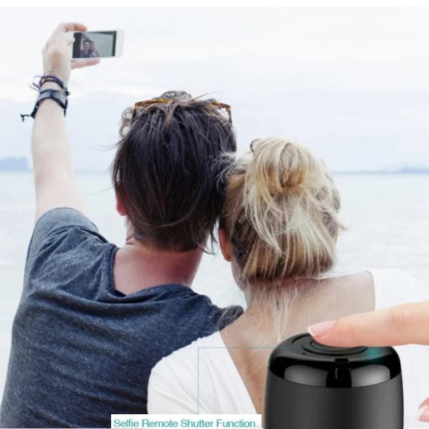 Mini Wireless Speaker For Verve Connect, ZMax 11 - Remote Shutter with Mic Audio Multimedia Rechargeable ebony for Consumer Cellular Verve Connect, ZMax 11