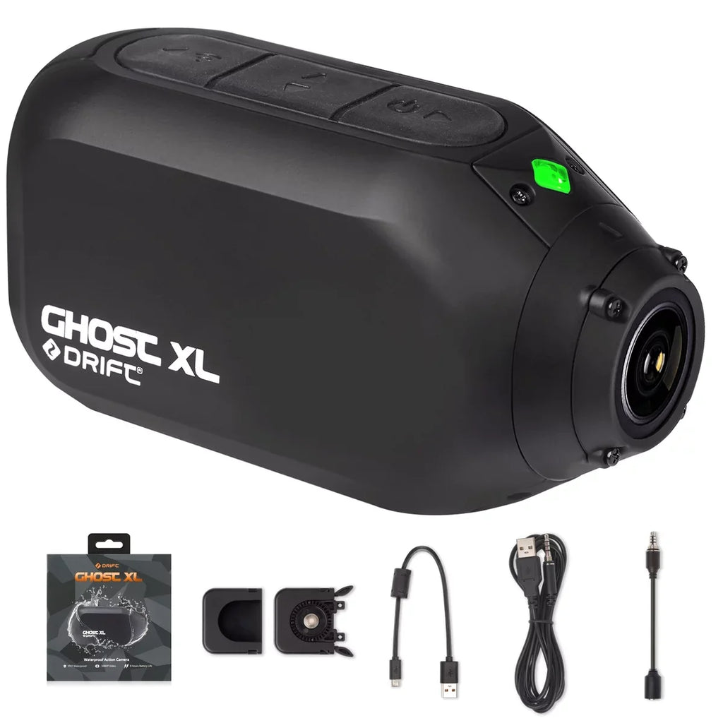 Drift Ghost XL Sports Camera, 9 Hour Battery Life Waterproof Camera Support External Mic