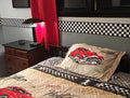 Checkered Flag Cars Wallpaper Border-6 1 inch (charcoal Edge)
