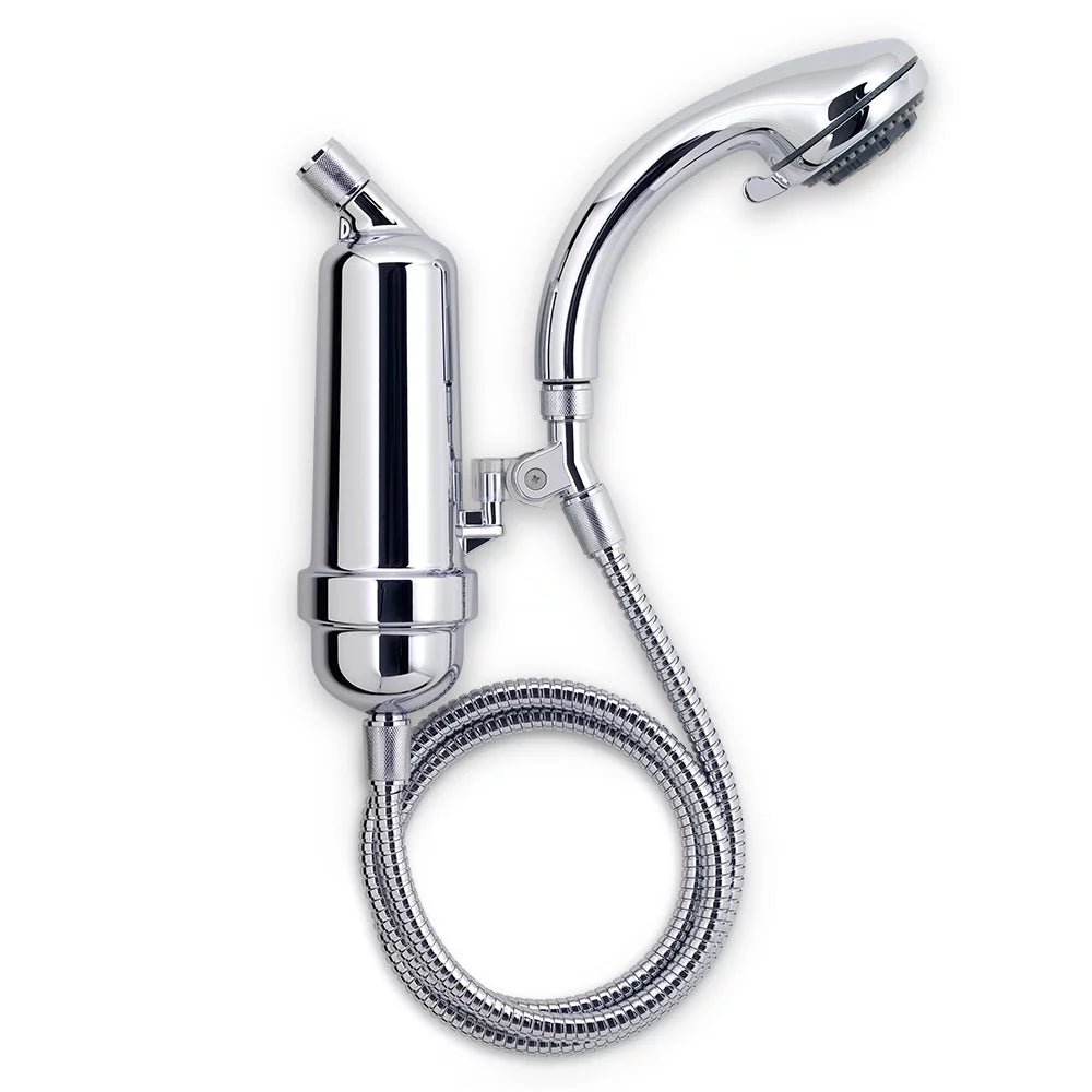Capacity. WaterChef Premium Shower Filter System SF-7C with Deluxe Handheld Wand (Chrome), Certified for 96.6% Chlorine Reduction, 10,000 Gal