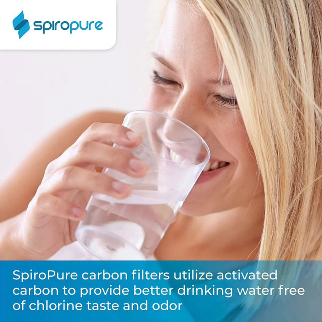 SpiroPure SP-EP-20 20 x 2.5 1 inch Carbon Water Filter Replacement, 6 Pack