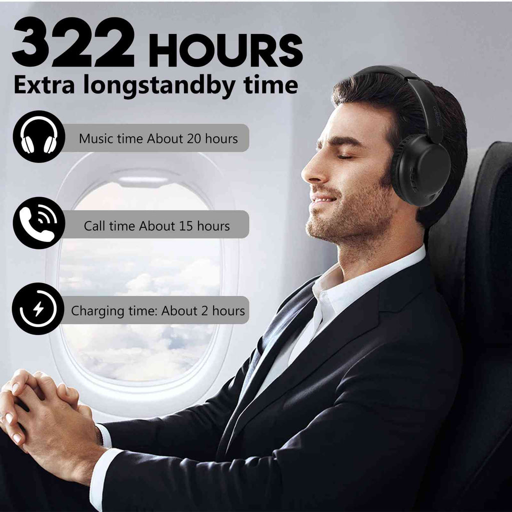 UrbanX Perfect Comfort 955 II Overhead Wireless Bluetooth Headphones For Infinix Smart 5 (India) Noise-Cancelling, with – charcoal