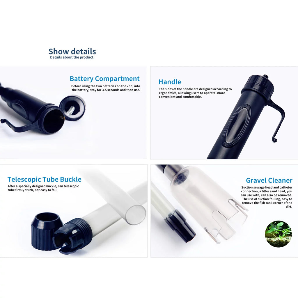 Electric Aquarium Gravel Cleaner Fish  Changer Changer Cleaner Filter Sand Washer for Cleaning Fish Tanks