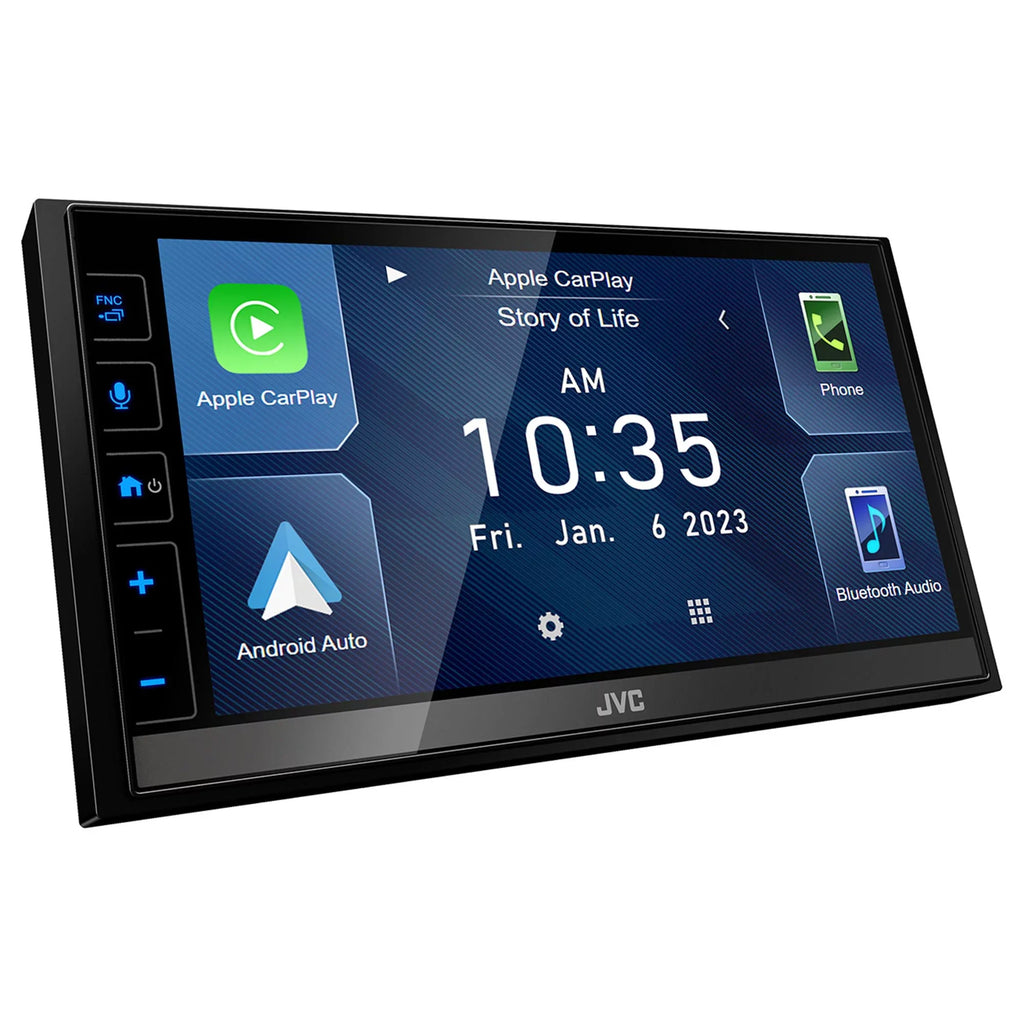 JVC KW-M780BT 6.8" Digital Media Receiver, Compatible With  CarPlay / Android Auto with SXV300v1 Sat Radio Tuner and Steering Wheel Interface