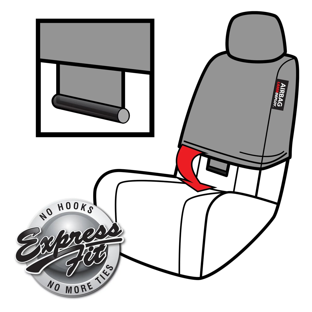 Genuine Dickies 2 Piece Durazone Car Seat Covers, dark