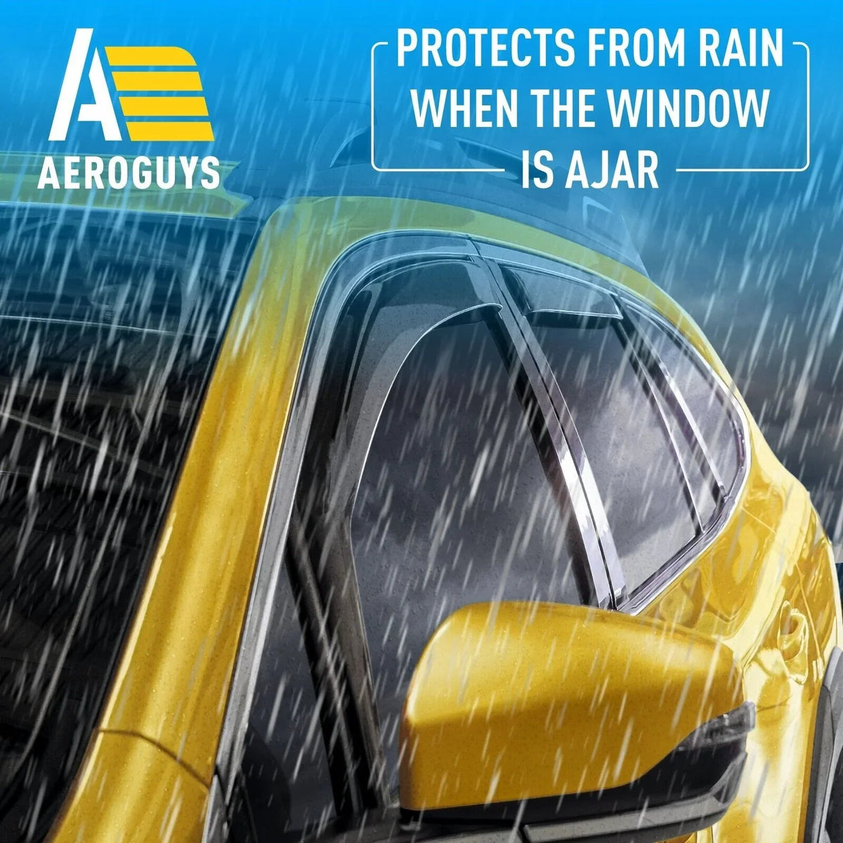 AG0268. AEROGUYS In-Channel Window Deflectors Extra Durable Window Visors Rain Guards Fit for Subaru Outback 2020-2024, Sun Visors, Wind Deflectors, Vent Visors, Car Accessories - 4pcs