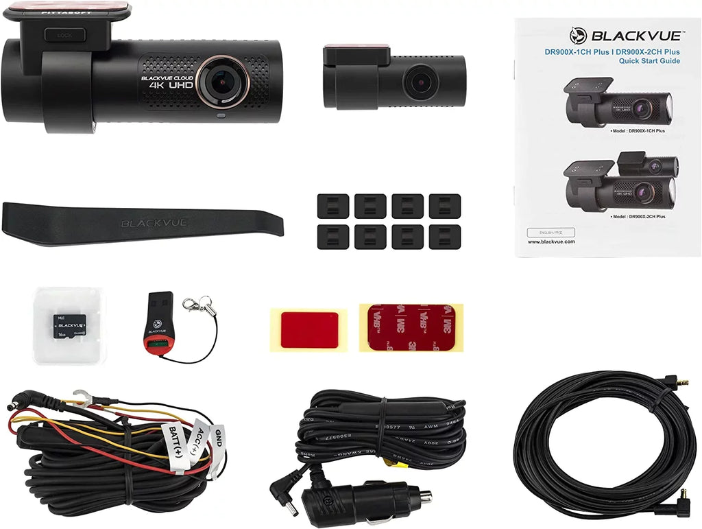 BlackVue DR900X-2CH Plus with 128GB microSD Card | 4K UHD Cloud Dashcam | Built-in Wi-Fi, GPS, Parking Mode Voltage Monitor | LTE and Mobile Hotspot via Optional LTE Module
