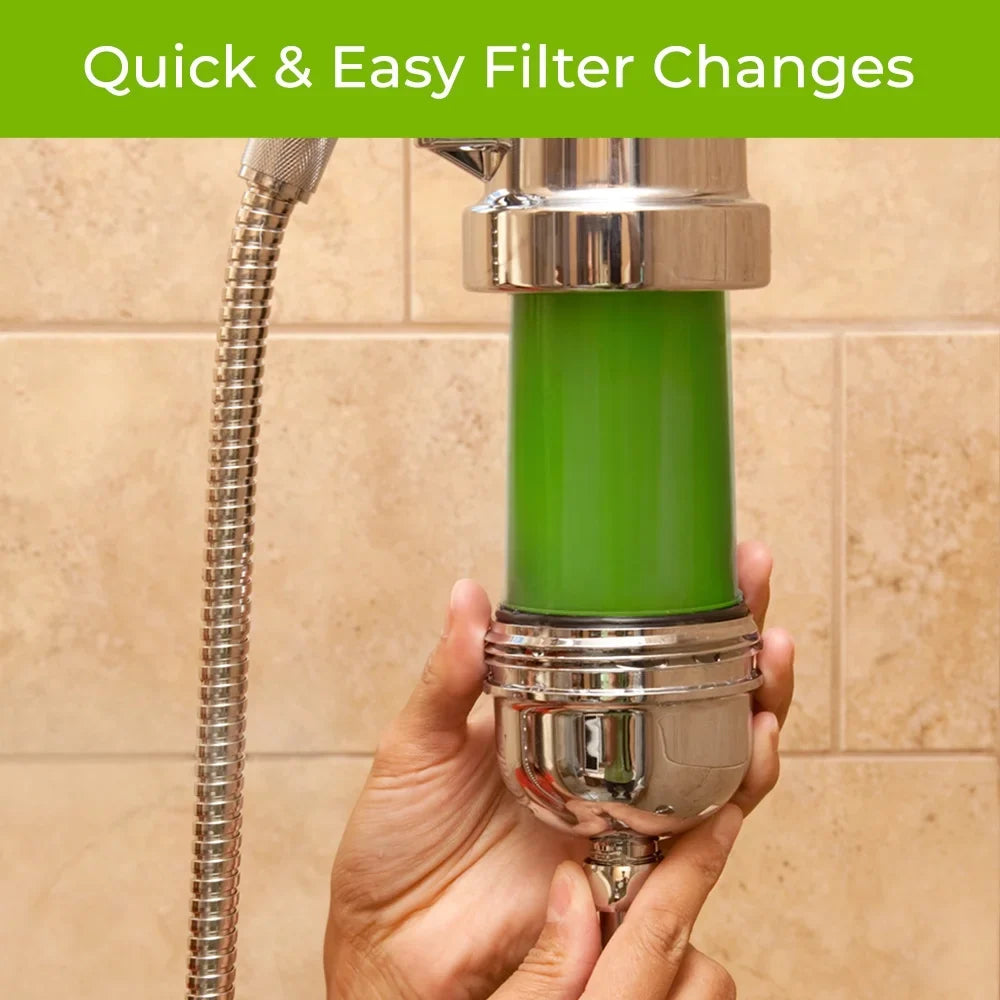 Capacity. WaterChef Premium Shower Filter System SF-7C with Deluxe Handheld Wand (Chrome), Certified for 96.6% Chlorine Reduction, 10,000 Gal