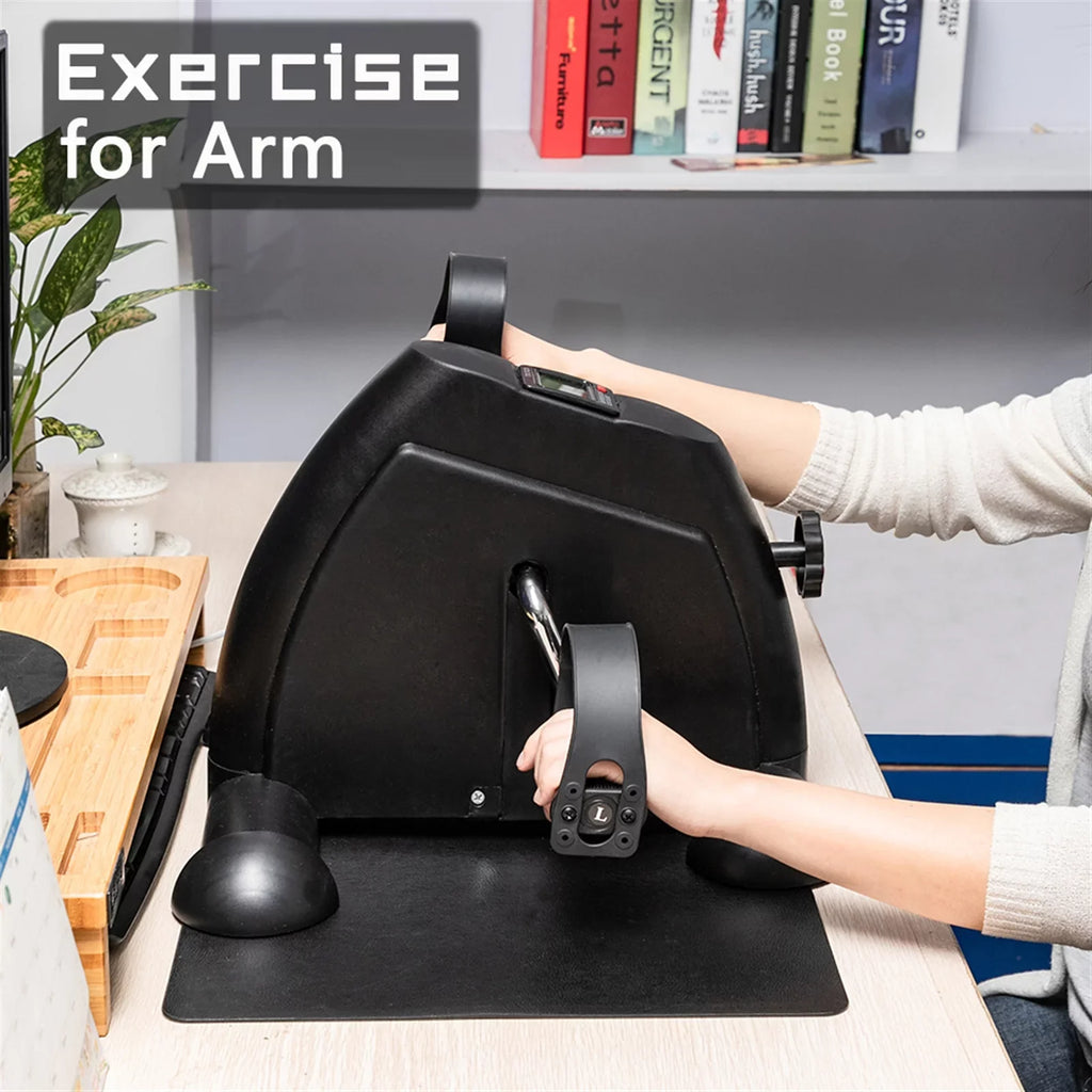 Home Use Hands and Feet Trainer Mini Exercise Bike dark