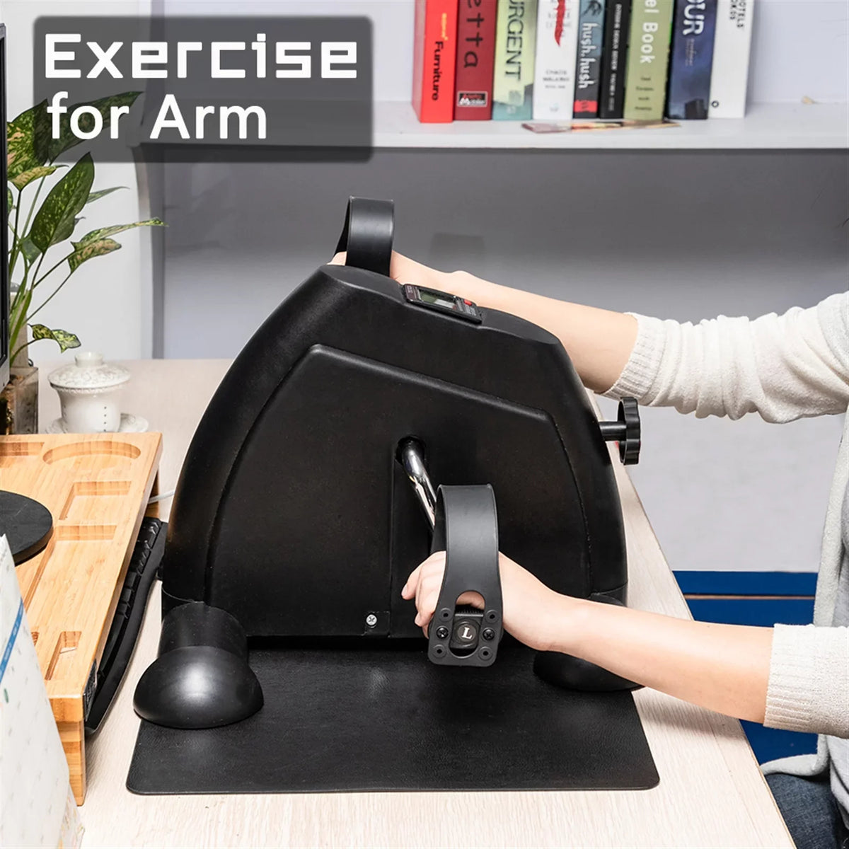 Home Use Hands and Feet Trainer Mini Exercise Bike dark