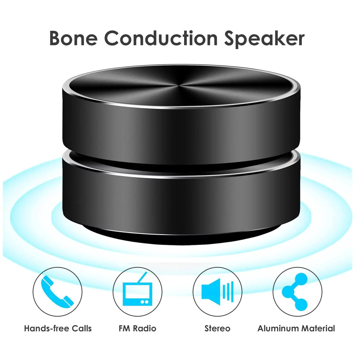 2pcs Humbird Speakers Bone Conduction Speakers ebony Portable Wireless Speaker Stereo Mini Speaker 2pcs/pack