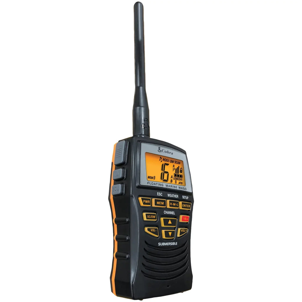 Cobra Marine MR HH150 FLT 3-Watt Floating VHF Handheld Marine Radio