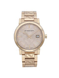 Burberry The City Gold Ion Plated Steel Gold Dial Quartz Unisex Watch BU9038