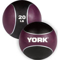 York Barbell  20 lbs 2 Tone Medicine Rubber Ball, Purple