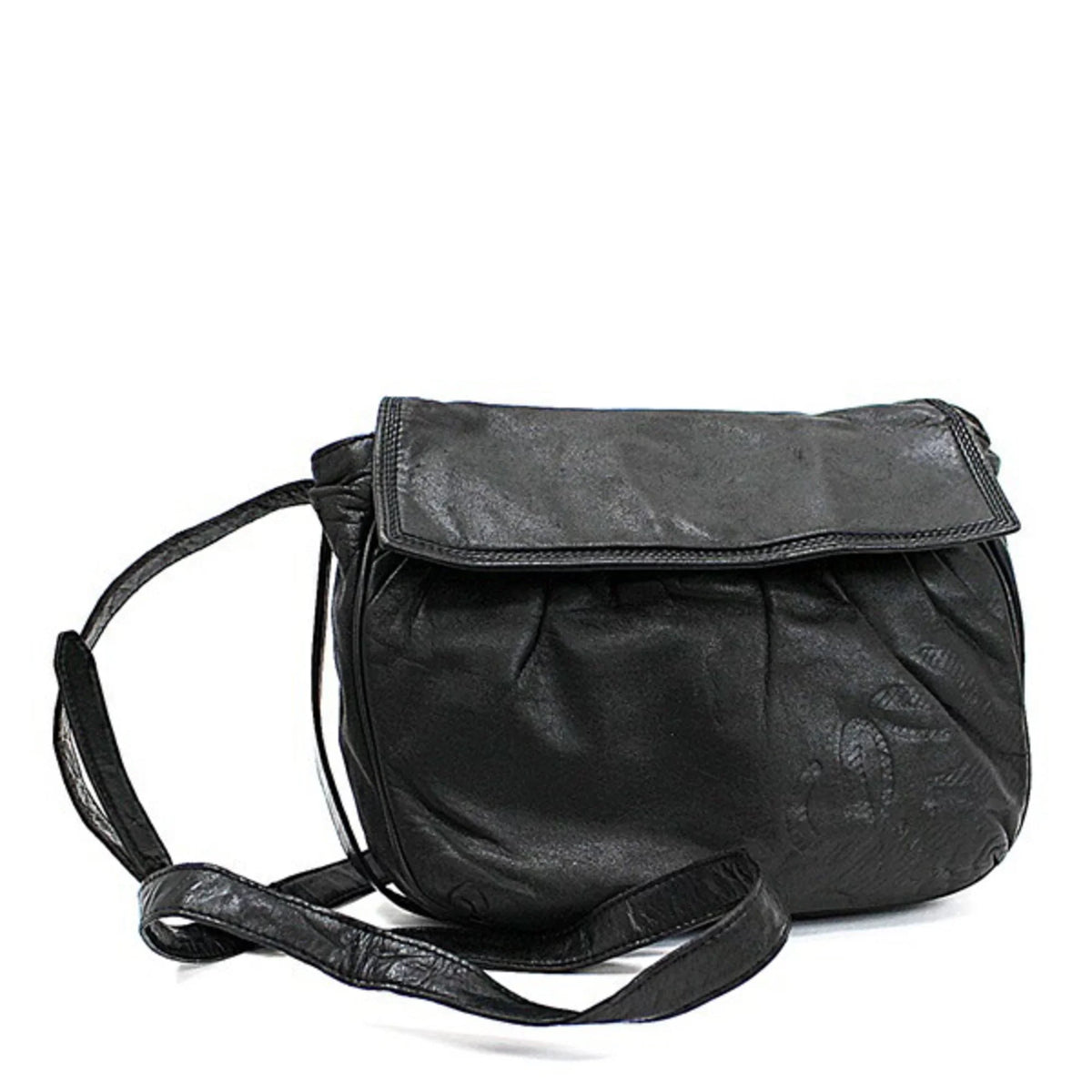 Pre-Owned Loewe Leather Shoulder Bag Anagram dark LOEWE Ladies (Good)