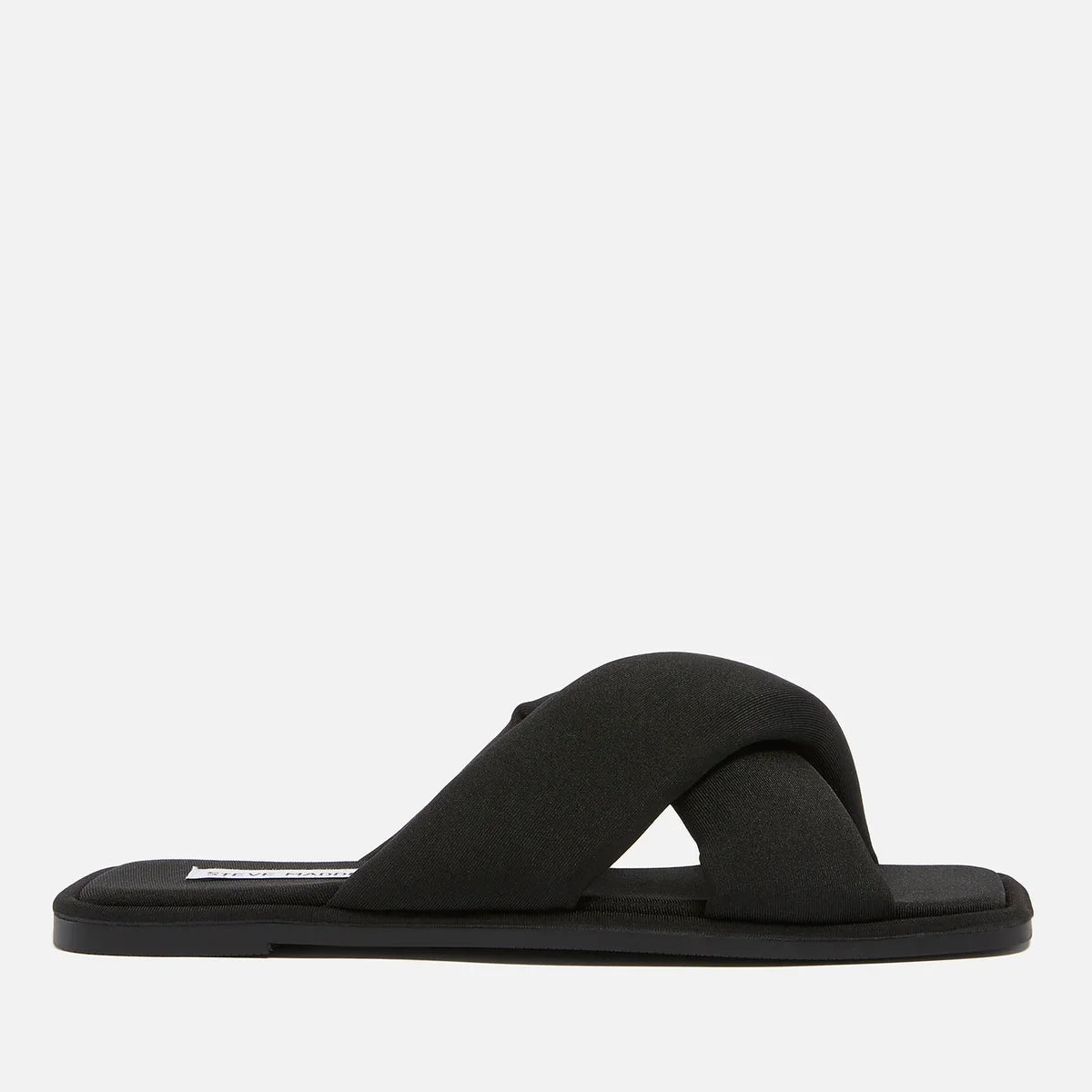 Steve Madden Dixie Women's Flat Criss Cross Jersey Slide Sandals