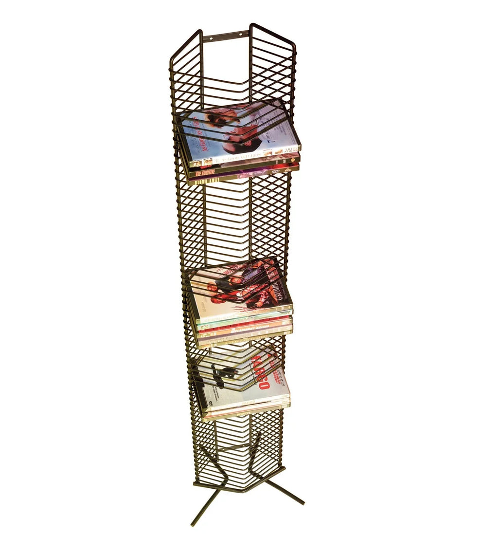 Atlantic Contemporary 65-Disc Onyx Heavy Guage Steel Media Storage Tower, ebony