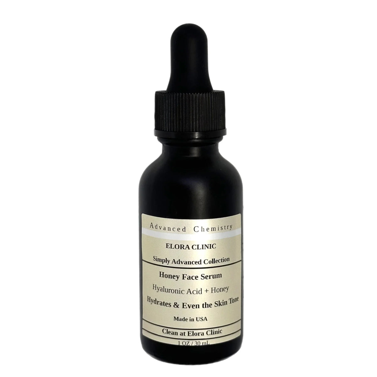 Elora Clinic Honey Serum - Hyaluronic Acid + Honey - Deeply Hydrating Hyaluronic Acid and Honey Serum - Oil Free - Water Based