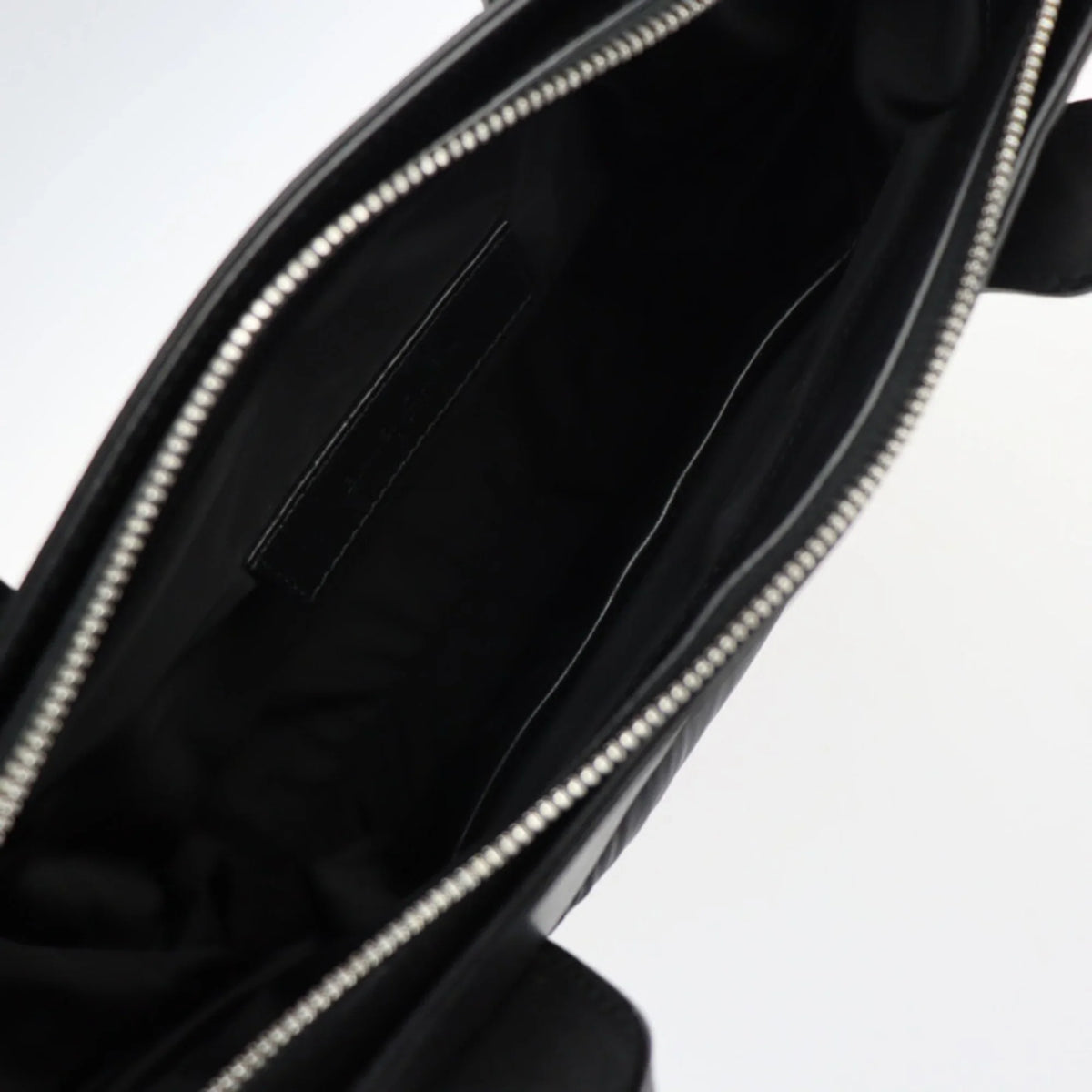 Pre-Owned BALENCIAGA Balenciaga Kabas S tote bag 363425 nylon leather charcoal silver metal fittings (Good)
